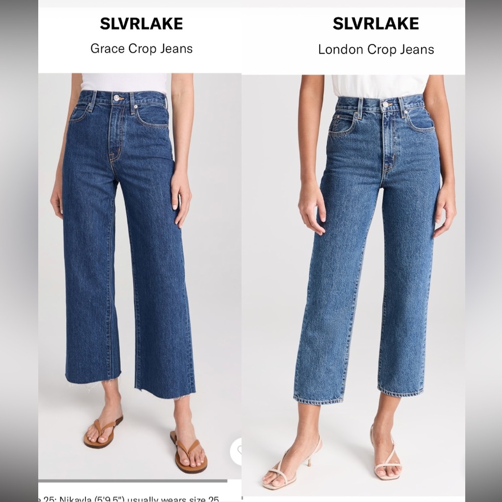 BUNDLE (2 pairs!) of SLVRLAKE jeans (Grace Crop and London Crop!)